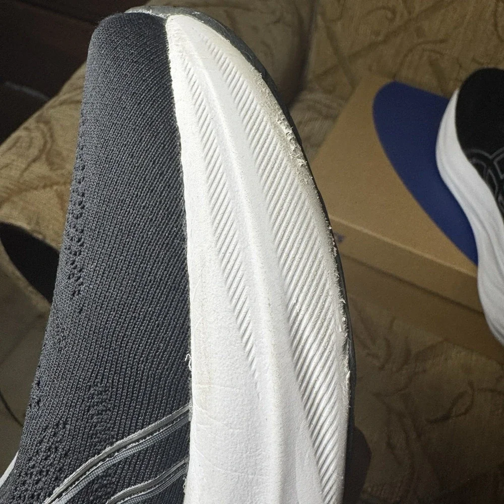 Asics Gel-Nimbus 26 Shoes Mens 10 Black Graphite Grey Road Race Running - Picture 10 of 12